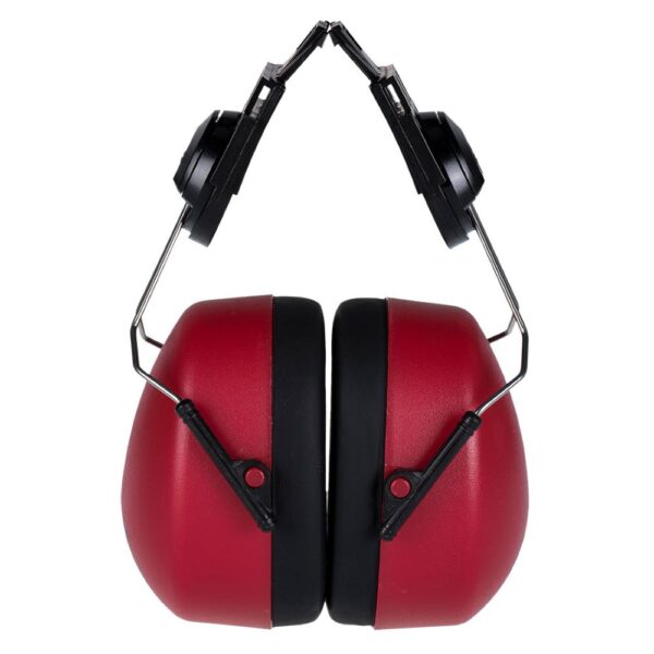 PW42 Portwest clip on ear defenders red