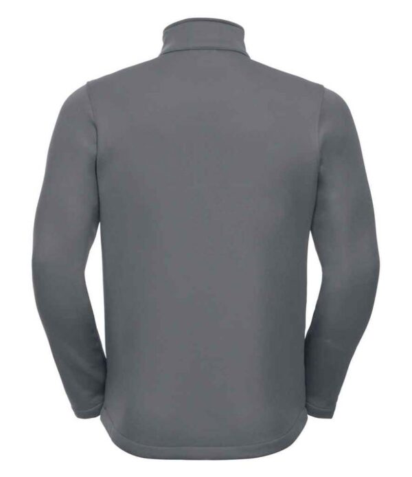 Rear view of the 040m Russell softshell jacket