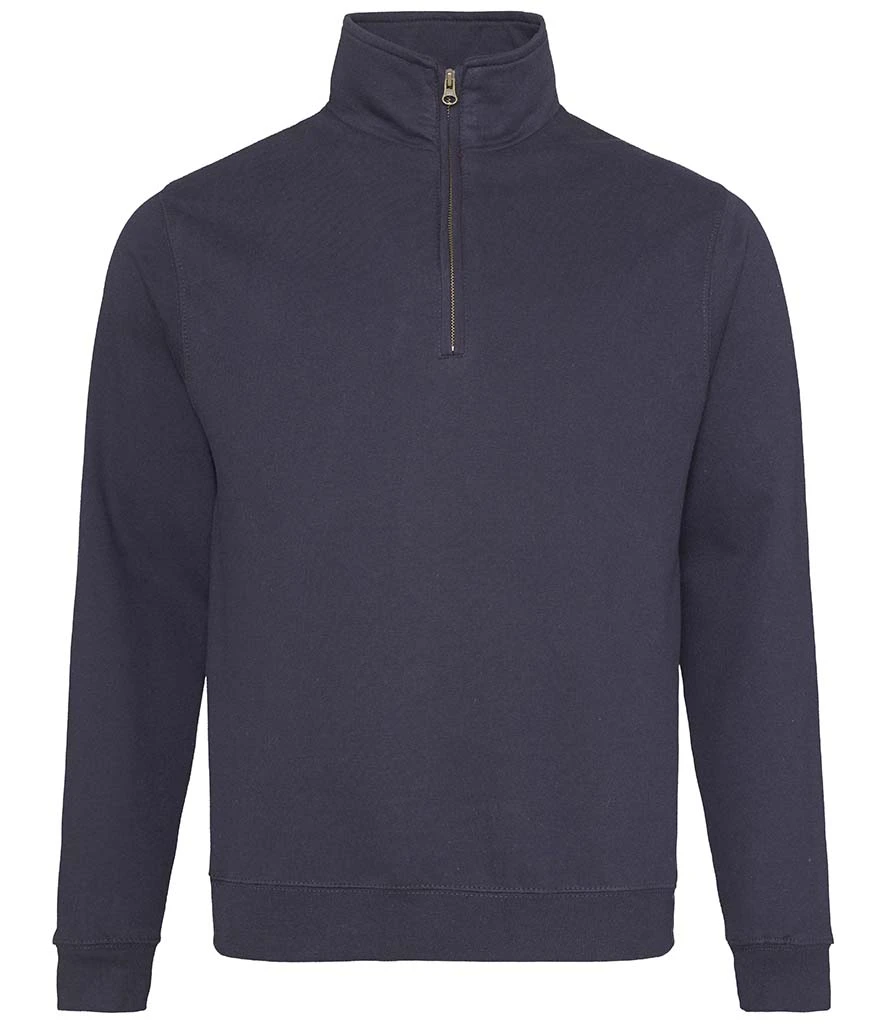 AWDis Sophomore Zip Neck Sweatshirt JH046 French Navy