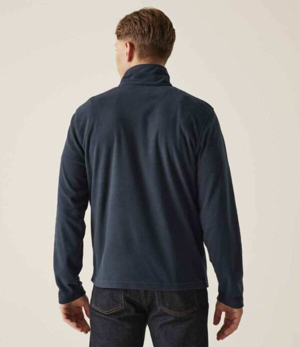 Regatta zip neck micro fleece navy blue back image