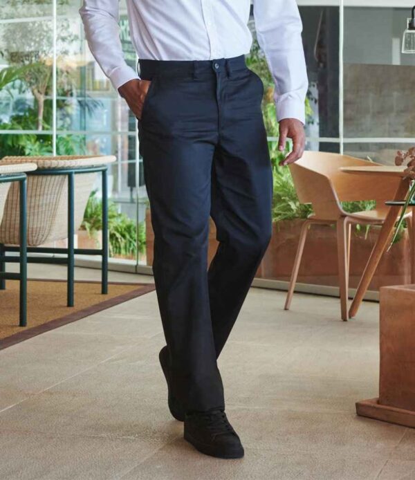 H640 Henbury flat fronted chino trousers navy front