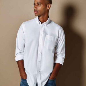 Kustom Kit Long Sleeve Workwear Oxford Shirt K351 White
