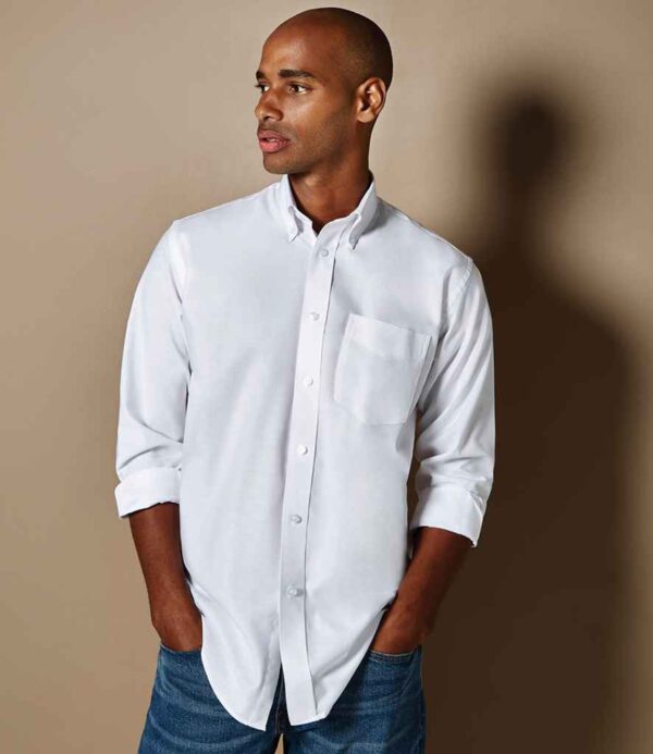 Kustom Kit Long Sleeve Workwear Oxford Shirt K351 White
