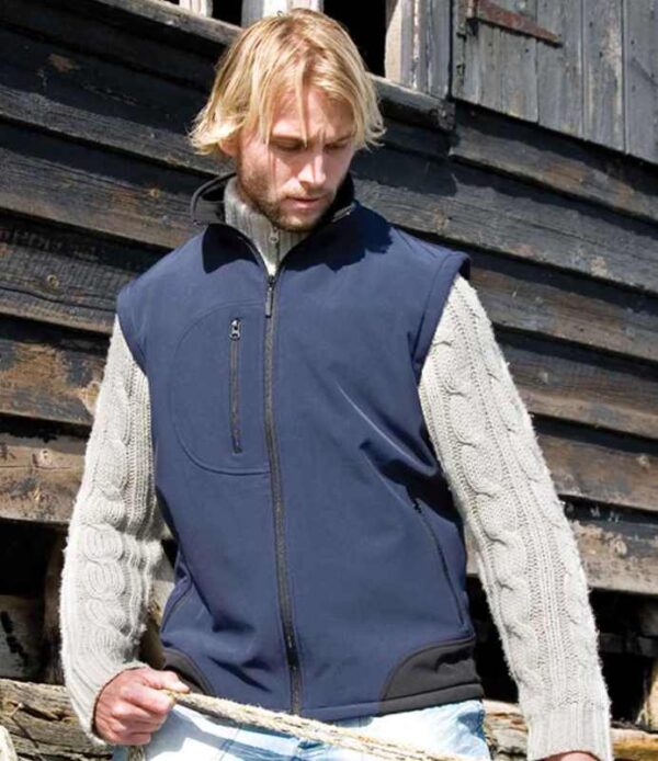 RS123 Result soft shell body warmer navy
