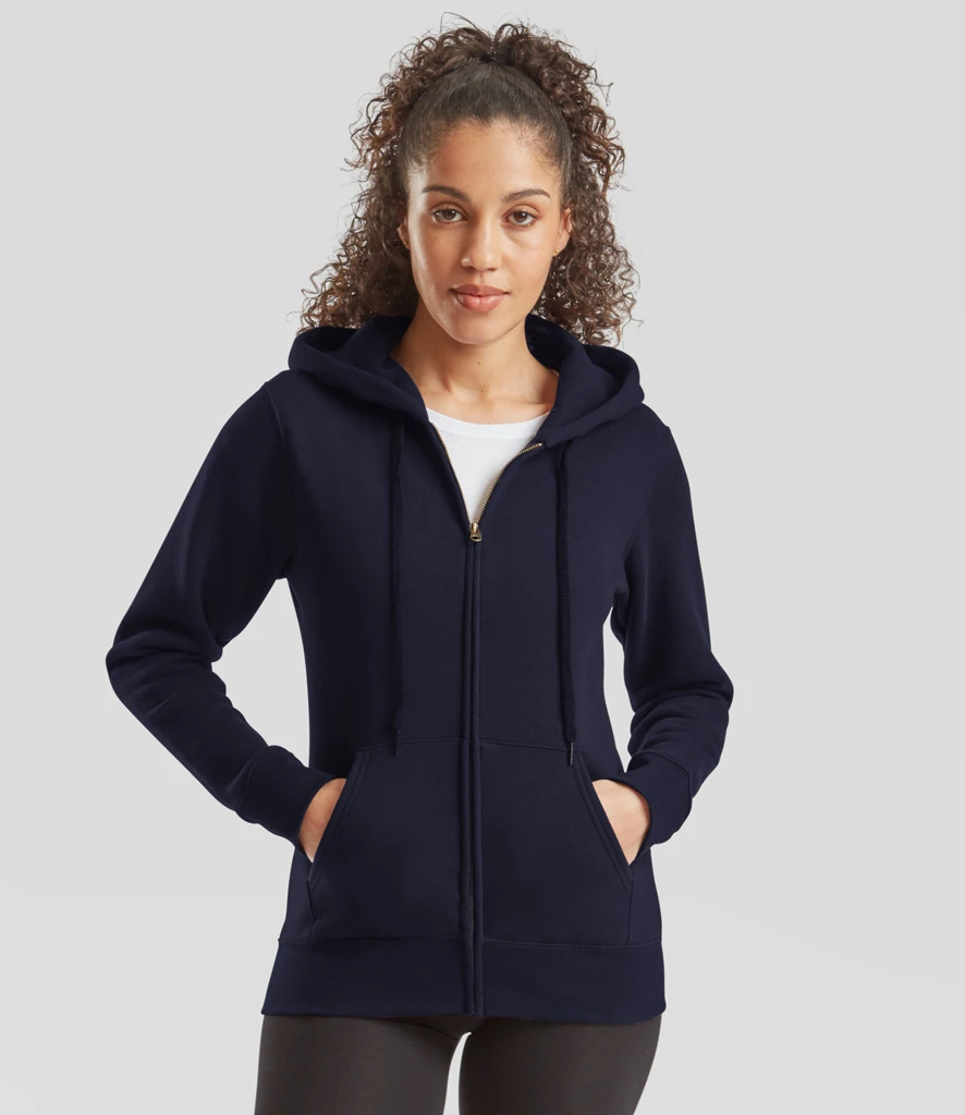 Fruit of the Loom Premium Lady Fit Zip Hooded Jacket SS82 Deep navy