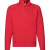 Fruit of the Loom Premium Zip Neck Sweatshirt SSE17 Red