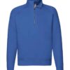 Fruit of the Loom Premium Zip Neck Sweatshirt SSE17 Royal Blue