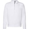 Fruit of the Loom Premium Zip Neck Sweatshirt SSE17 White