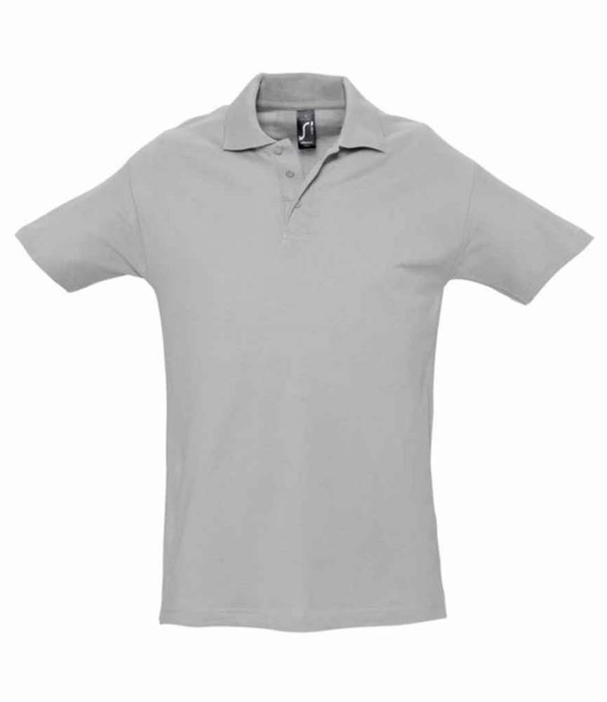 11362 Sols heavy cotton pique polo shirt grey marl