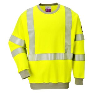 FR72 Portwest Modaflame Hi-Vis Sweatshirt Yellow