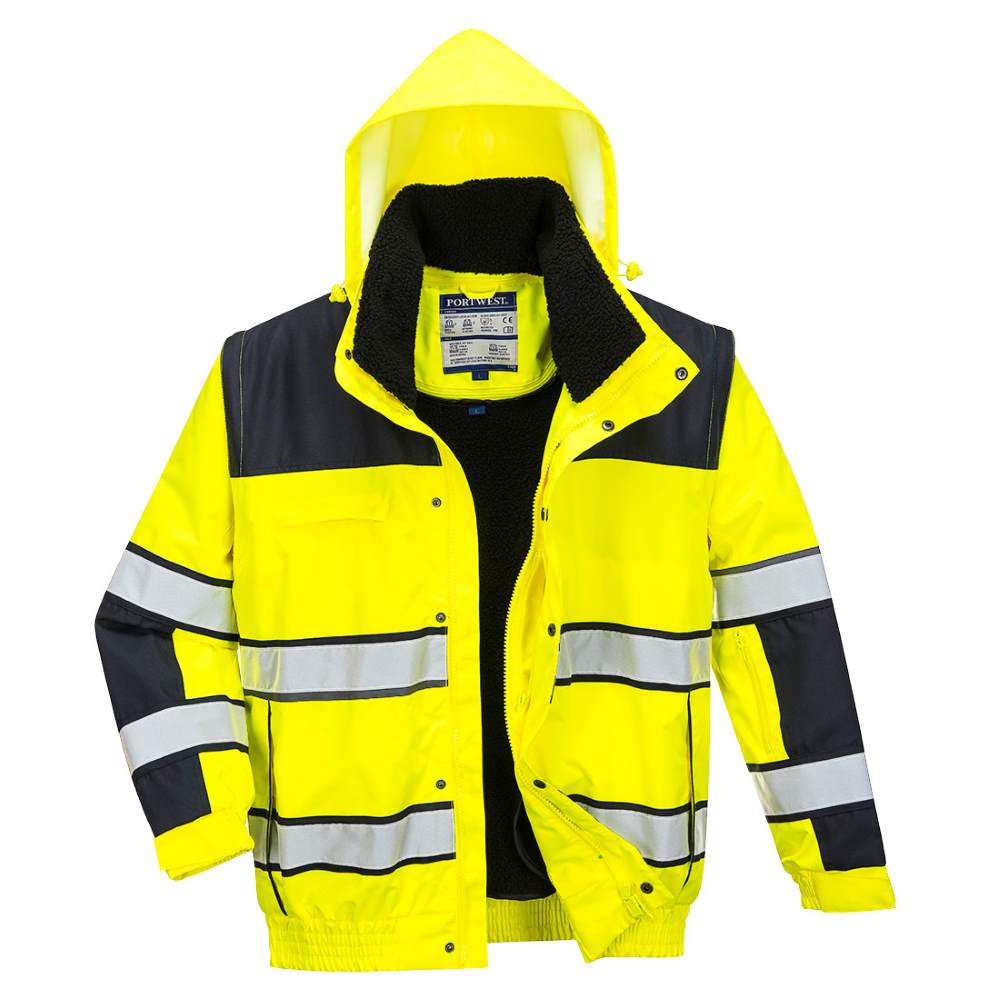 Portwest Hi vis 3 in 1 jacket in yellow and black