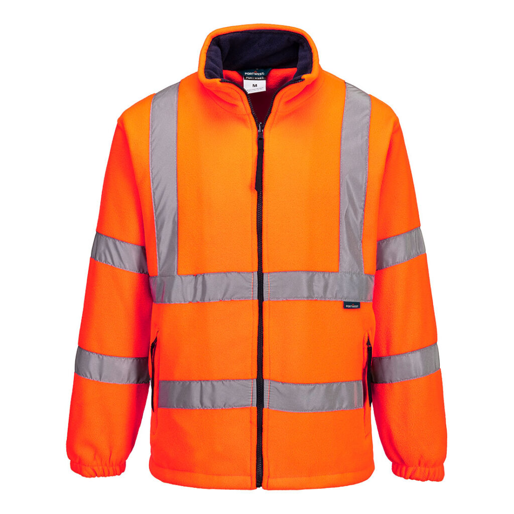 Portwest Hi-Vis Mesh Lined Fleece Jacket F300 Orange