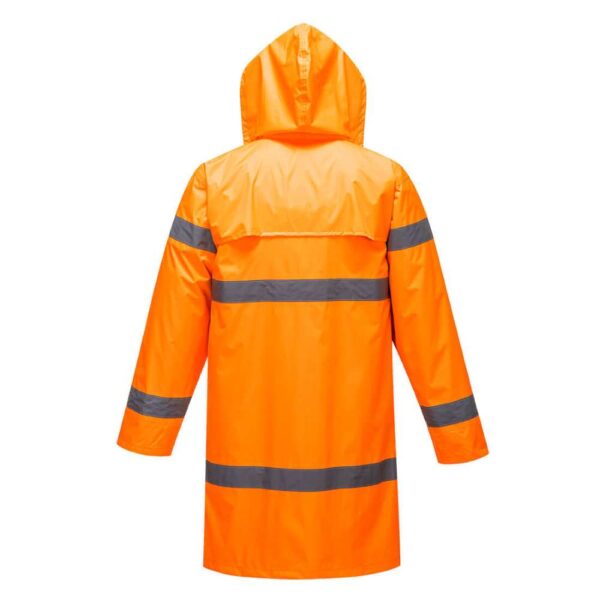 H442 Portwest Hi Vis waterproof rain coat orange