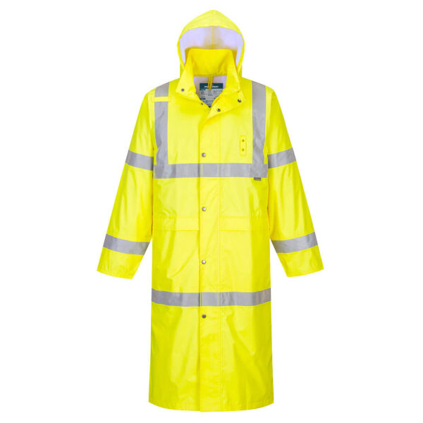 Portwest Hi-Vis Classic Waterproof Long Raincoat H445