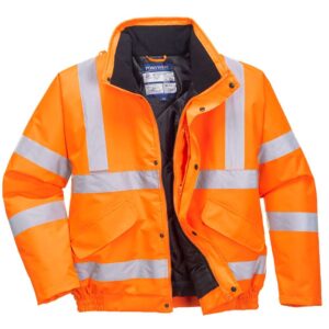RT32 Portwest Hi Vis Winter Bomber Jacket Orange