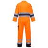 TX55 Portwest Hi vis contrast work coverall orange navy