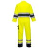 TX55 Portwest Hi vis contrast work coverall yellow navy
