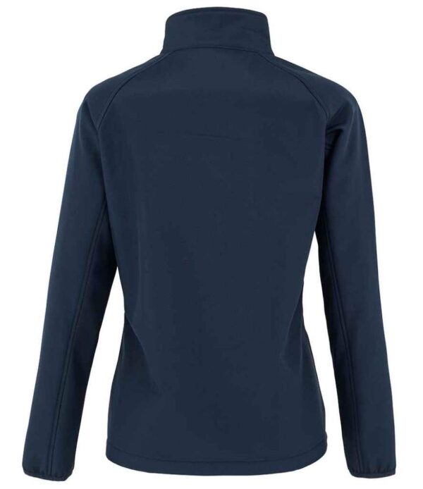 RS901F result genuine recycled ladies printable soft Shell Jacket navy back