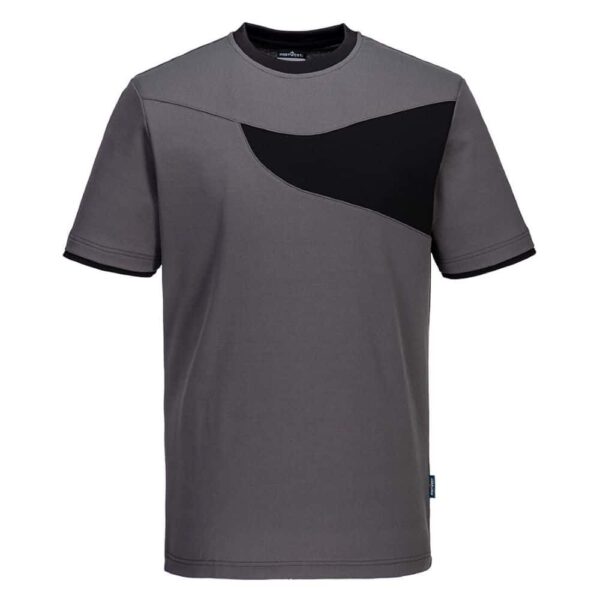 Portwest Cotton Tshirt Grey Black