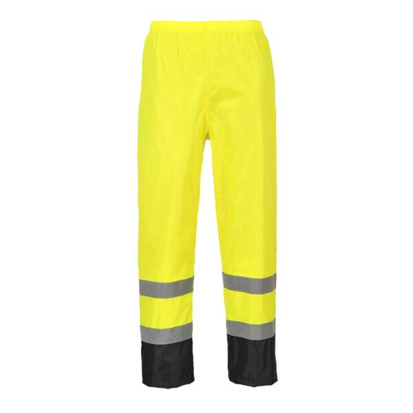 Portwest Hi-Vis Classic Contrast Rain Trousers H444 Yellow/Black