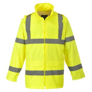 Portwest Hi-Vis Waterproof Rain Jacket H440 Yellow