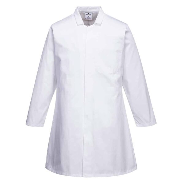 Portwest Mens Food Coat One Pocket 2202 White