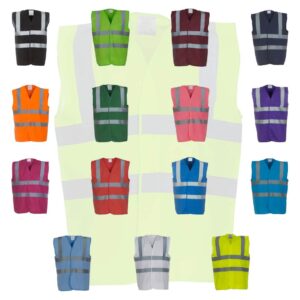 Yoko Hi-Vis Two Band and Braces Waistcoat YK102