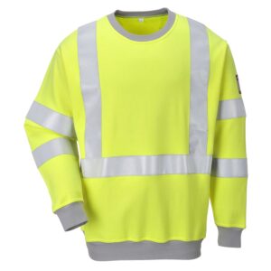 Portwest Hi-Vis Flame Resistant Anti-Static Sweatshirt FR72