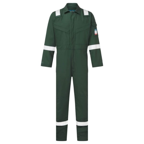 FR28 portwest fr light weight coverall green