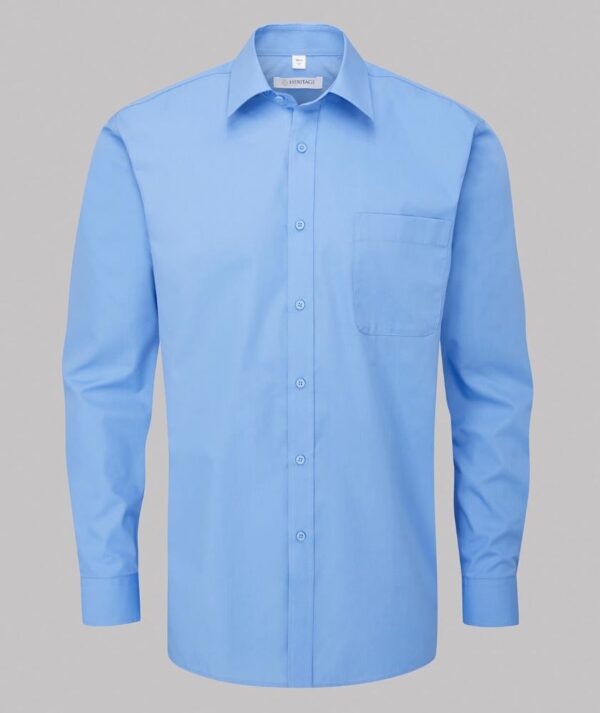 Larne Disley mid blue long sleeve shirt