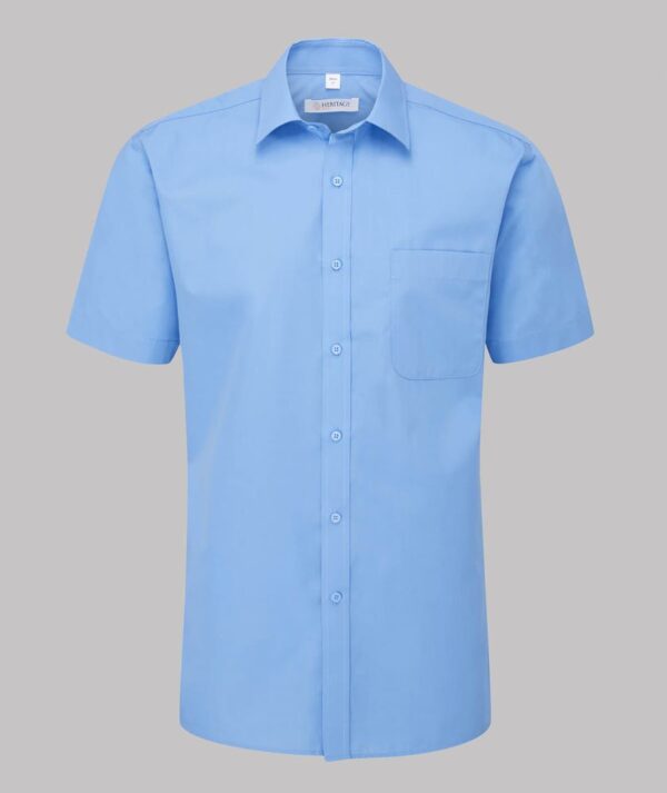 Larne Disley mid blue short sleeve shirt