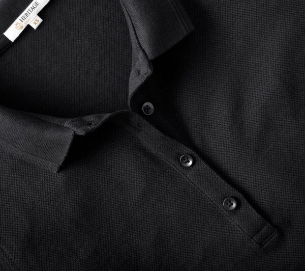 Disley Shannon Ladies Polo Shirt Black Closer View Of Front