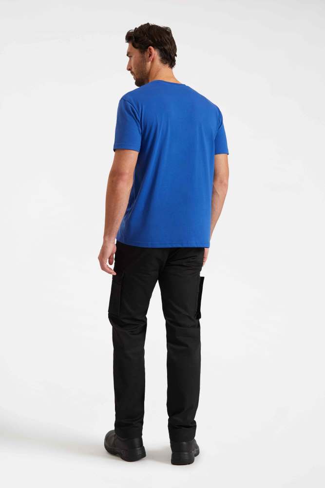 UC321 Uneek Polycotton Workwear Tshirt Royal Blue rear view