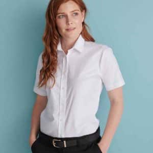 Henbury Ladies Short Sleeve Classic Oxford Shirt H516