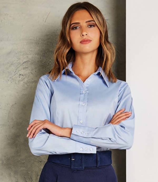 Kustom Kit Ladies Long Sleeve Corporate Oxford Shirt K702