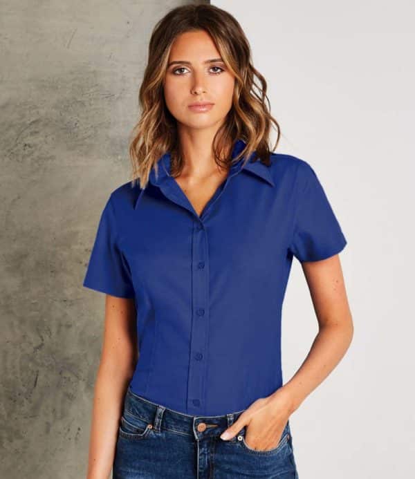 Kustom Kit Ladies Short Sleeve Workwear Oxford Shirt K360