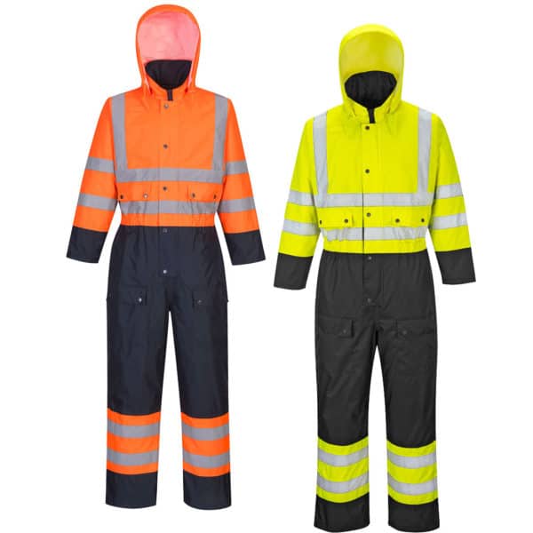 Portwest Hi-Vis Contrast Coverall Lined S485