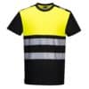 Portwest PW3 Hi-Vis Class 1 T-Shirt PW311 Black Yellow