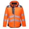 Portwest PW3 Hi-Vis Winter Jacket T400 Orange Grey