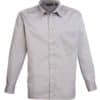 Premier Long Sleeve Poplin Shirt PR200 Silver