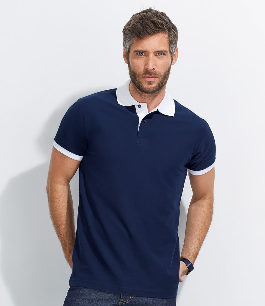 SOLS Prince Contrast Cotton Pique Polo Shirt - 11369